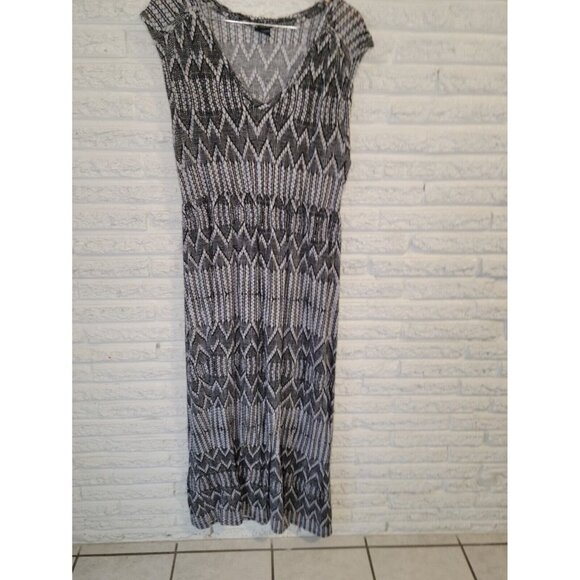 Faded Glory Womens Dress Extra Large XL Sheath Maxi Sleeveless GEO24E - Picture 1 of 9